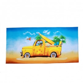 Custom Imprinted 30" X 60"400g Microfiber Beach Blanket/Towel dye sublimated Full-Color
