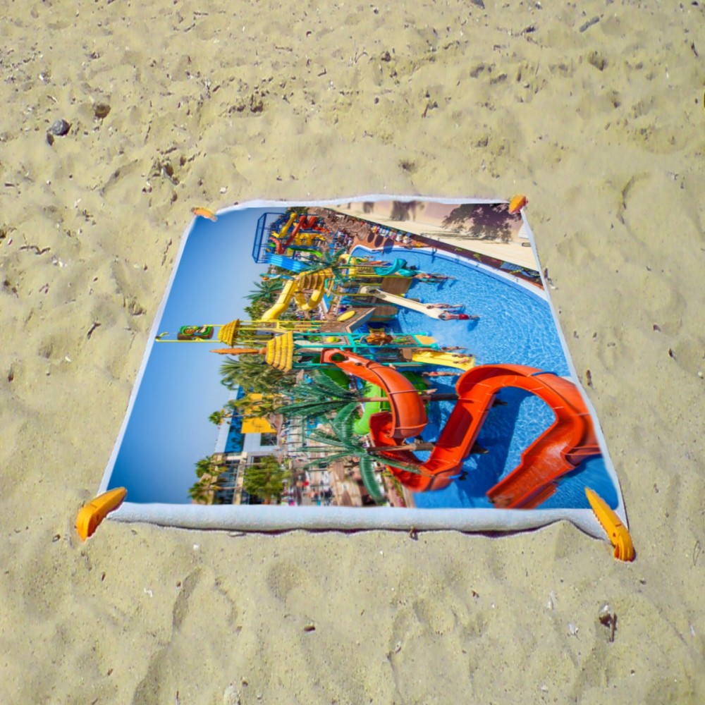 Custom Embroidered Full Color Full Bleed Sublimated Beach Towel 30"X60" Custom Embroidered Full Color Full Bleed Sublimated Beach Towel 30"X60"
