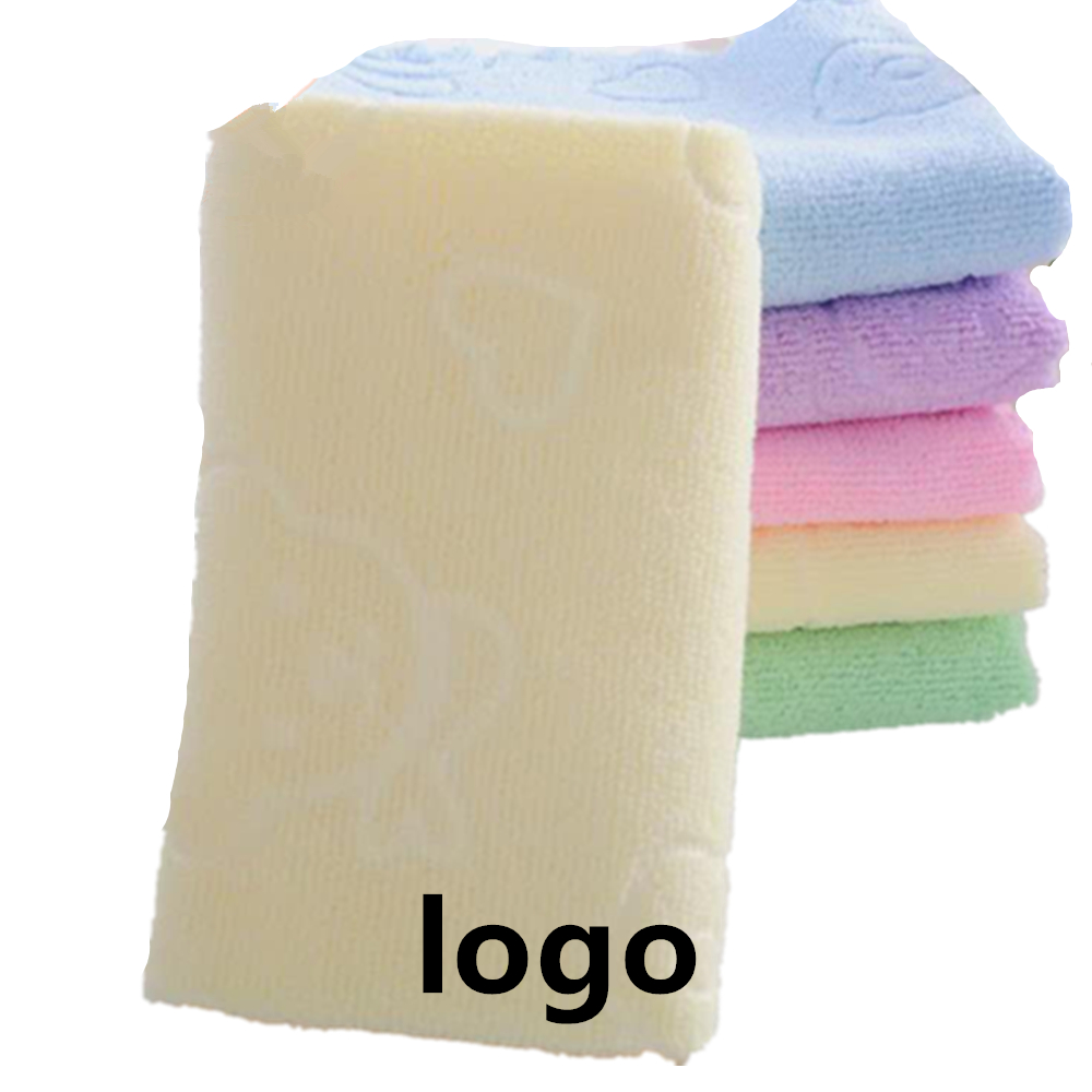 Micro Fiber Cartoon Pattern Water Absorbent Hand Towel Logo Branded