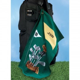 Promotional 20"x 30" Sublimated Microfiber Velour Golf Caddy Towel