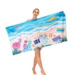 30" x 60" Full Color Beach Towel Logo Branded