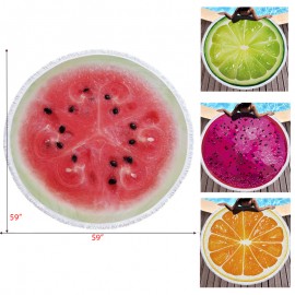 Oversized Round Beach Towel Sandproof Beach Blanket Circle Microfiber Yoga Mat Multi-Purpose Towel with Logo