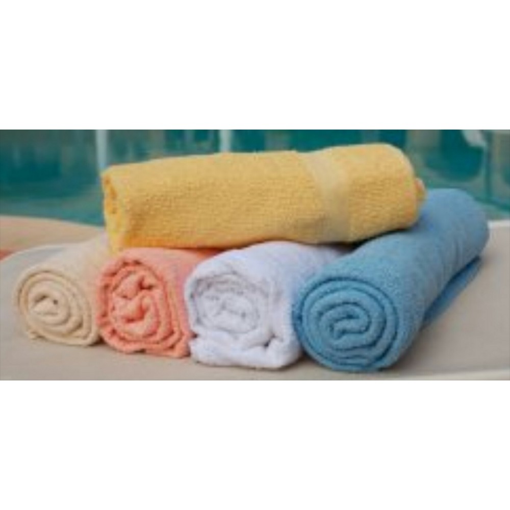 Logo Branded Beach Towel Terry 30x60 (Imprint Included) - BEIGE ONLY LEFT Logo Branded Beach Towel Terry 30x60 (Imprint Included) - BEIGE ONLY LEFT