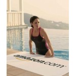 Logo Branded Midweight American-Made White Beach Towel