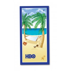 Custom Embroidered 30" x 60", 11 lb., Velour Stock Design Hammock Beach Towel (Screen Print)