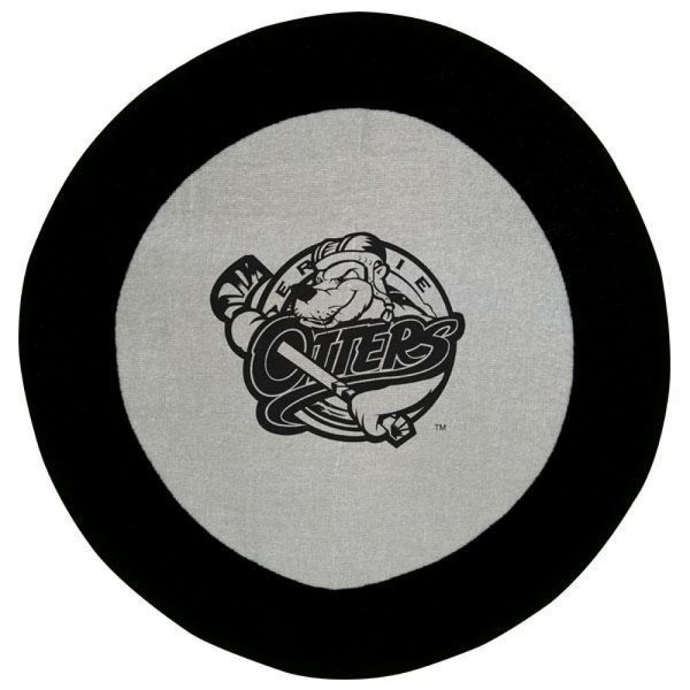 Fiber Reactive Hockey Puck Shaped Sport Towel (Screen Print) Custom Imprinted Fiber Reactive Hockey Puck Shaped Sport Towel (Screen Print) Custom Imprinted