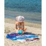 Round Subli-Plush Velour Beach Towel Custom Printed