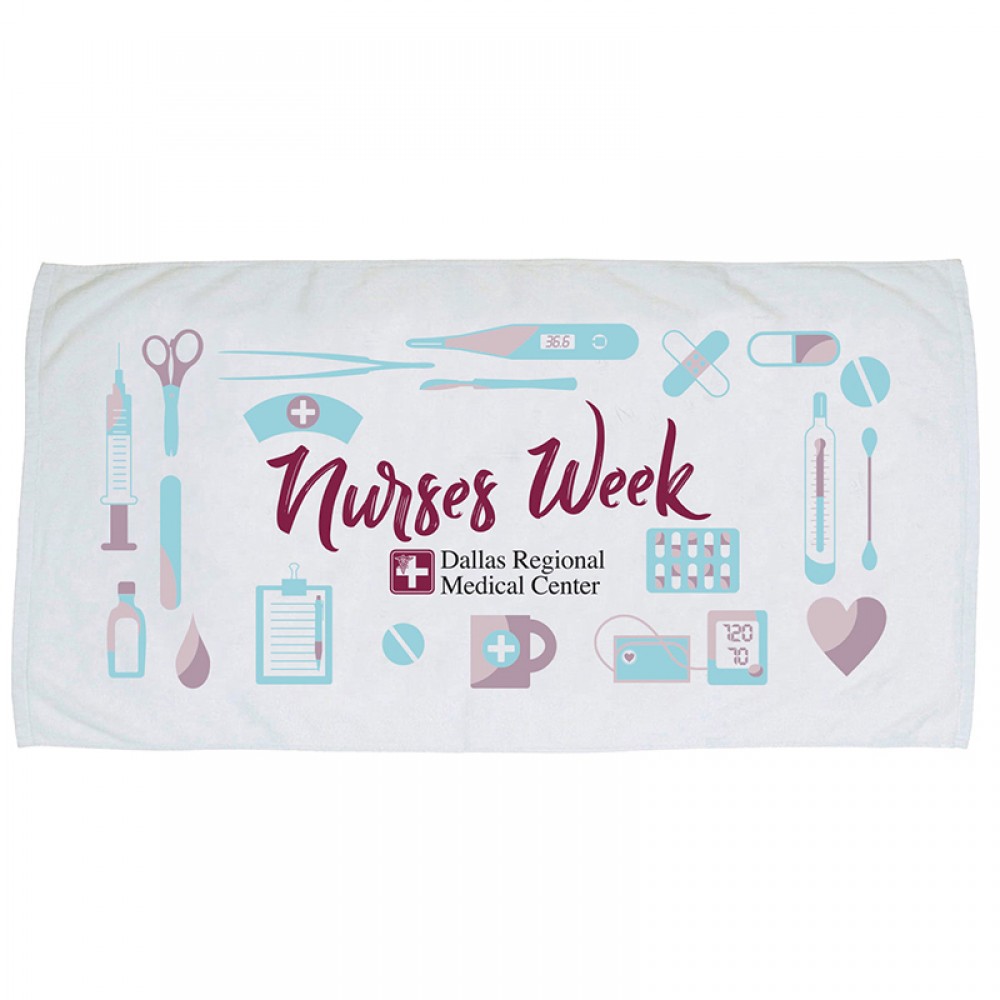 Custom Imprinted Jewel Collection Beach Towel - White (30" x 60") Custom Imprinted Jewel Collection Beach Towel - White (30" x 60")
