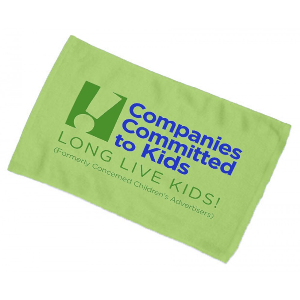 Budget Rally Terry Towel Hemmed 11x18 - Lime Green (Imprinted) Custom Printed Budget Rally Terry Towel Hemmed 11x18 - Lime Green (Imprinted) Custom Printed