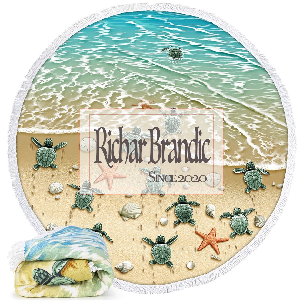 Custom Imprinted 60" Round Beach Towel Custom Imprinted 60" Round Beach Towel