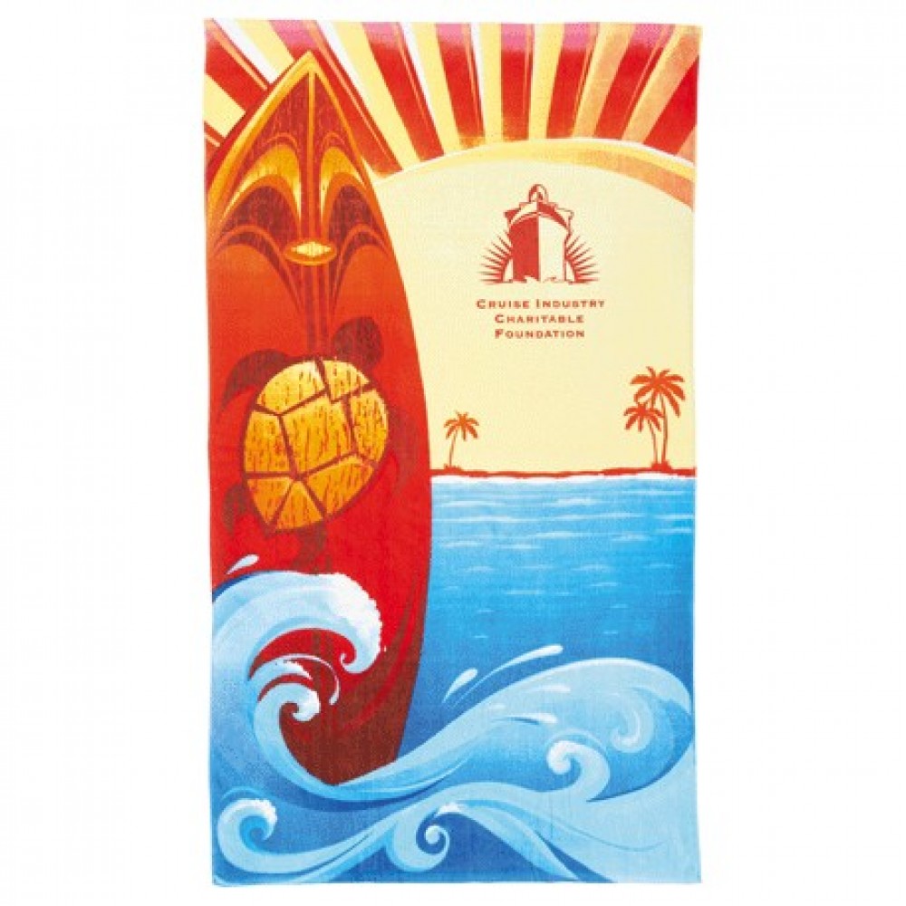 14 lb./doz. Surf Board Beach Towel Custom Imprinted 14 lb./doz. Surf Board Beach Towel Custom Imprinted