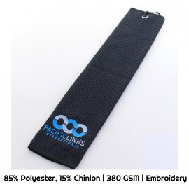 Personalized Polyblend Embroidered Golf Towel - 380 Gsm