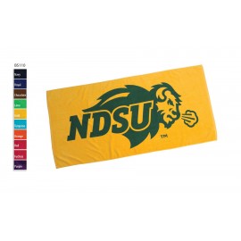 Logo Branded 30" x 60", 11 lb., Standard Weight Color Velour Beach Towel (Screen Print)