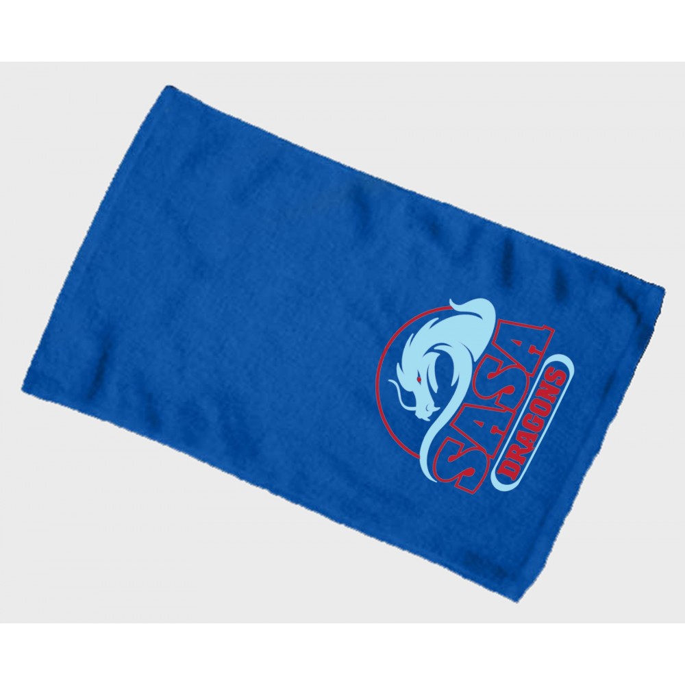 Budget Rally Terry Towel Hemmed 11x18 - Royal (Imprinted) Custom Printed Budget Rally Terry Towel Hemmed 11x18 - Royal (Imprinted) Custom Printed