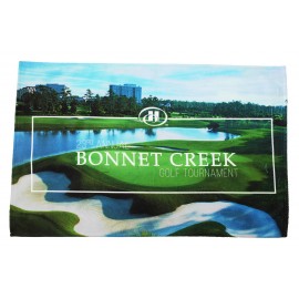 16" x 25", 2.5 lb., Terry Velour, Sublimated, Digitally Printed Sport/Golf Towel Logo Branded
