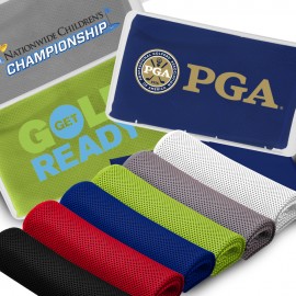 Logo Branded Workout 11"W x 31"L Cooling Towel (Red)