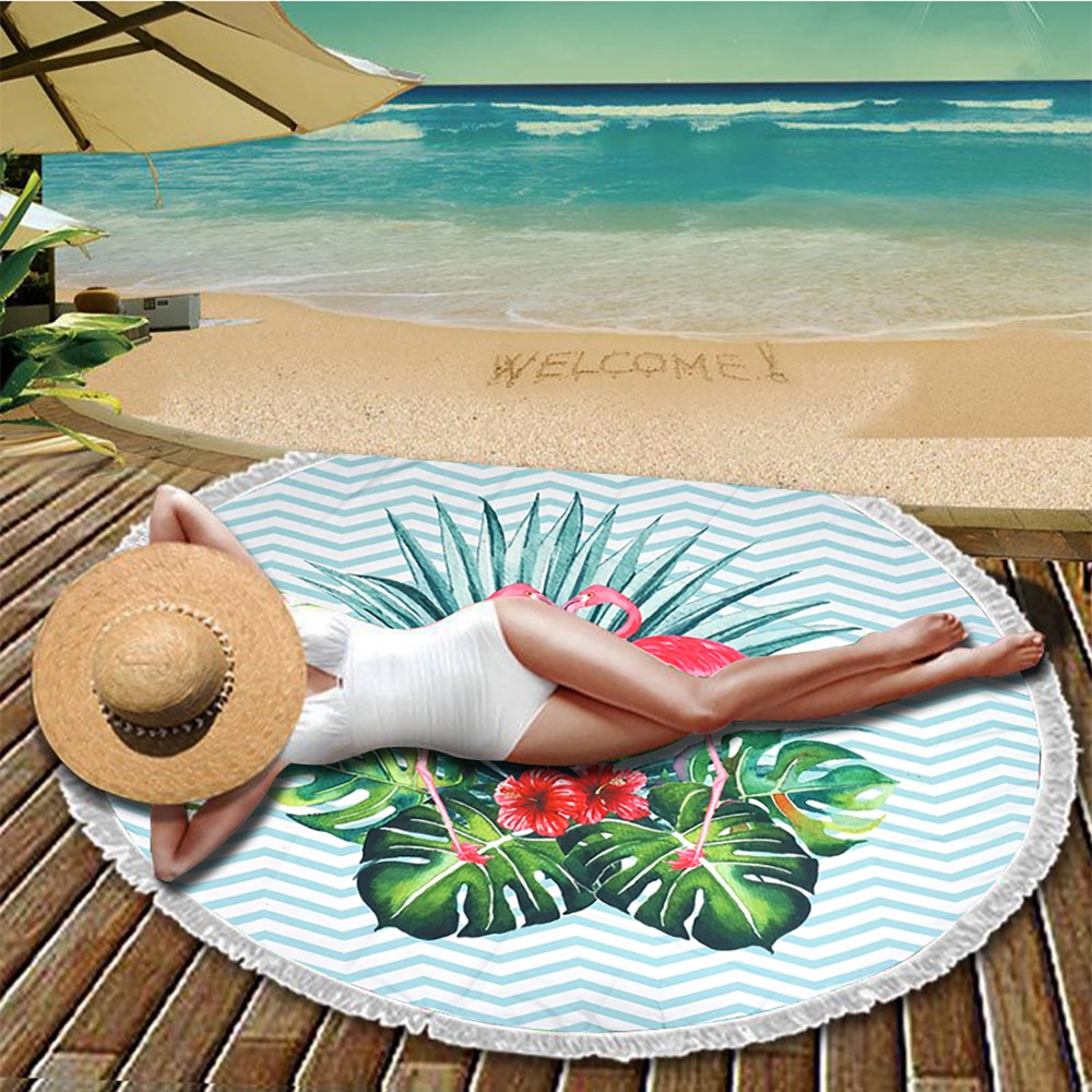 Custom Outstanding Absorbency Digital Round Microfiber Beach Towels Custom Printed Custom Outstanding Absorbency Digital Round Microfiber Beach Towels Custom Printed