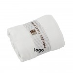 Logo Branded Hotel White Terry Cotton Bath Towel With Towel Belt