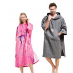 Wetsuit Changing Robe Towel Poncho With Hood Sleeve Pocket Custom Imprinted