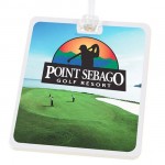 Custom Imprinted Rectangle Golf Tag - 4c Digital Imprint