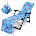 Custom Imprinted Full Color Pool Chair Towel with Side Pockets