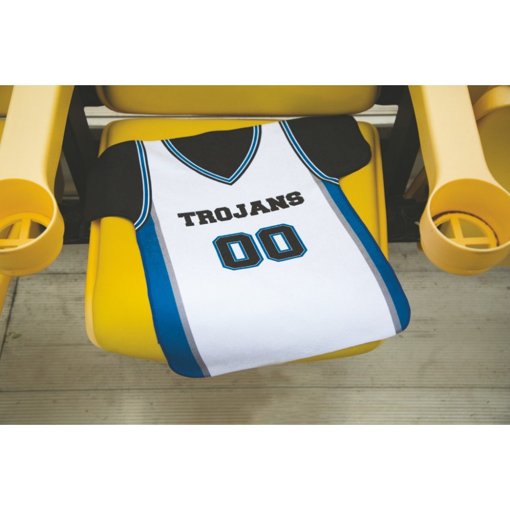 Logo Branded Basketball Jersey Shaped Rally Towel Logo Branded Basketball Jersey Shaped Rally Towel