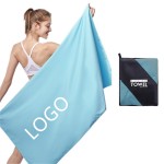 Quick Dry Beach Towel With Pouch Custom Printed