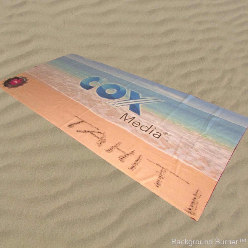 35 x 60 Silk Touch Sublimated Beach Towel - Sublimation Logo Branded 35 x 60 Silk Touch Sublimated Beach Towel - Sublimation Logo Branded