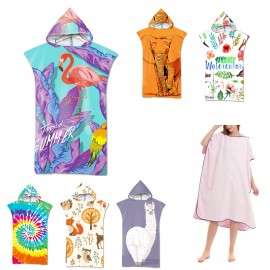 Changing Robe Swim Poncho Beach Towel with Logo