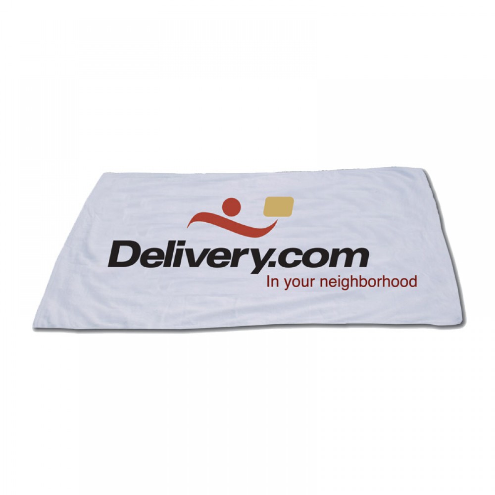 Custom Embroidered Q-Tees Velour Beach Towel Custom Embroidered Q-Tees Velour Beach Towel