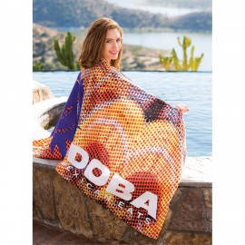 Custom Embroidered Microfiber Velour Beach Towel