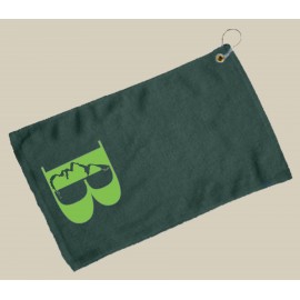 Fingertip Towel Hemmed and Grommetted 11x18 - Forest Green (Imprinted) Logo Branded