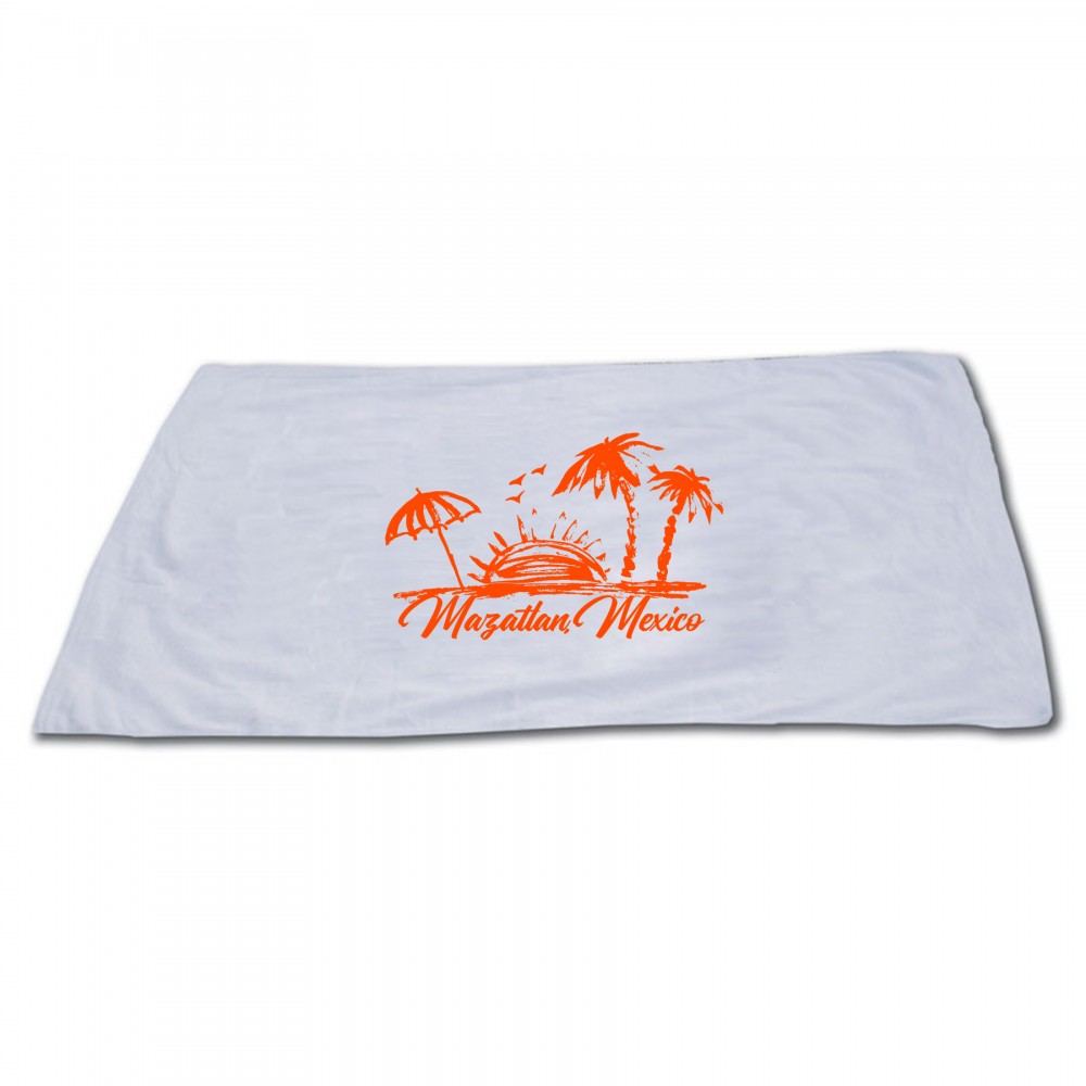 Custom Imprinted Velour Beach Towel