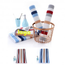 Custom Imprinted Multi Strips Cotton Hand Towel  Custom Imprinted Multi Strips Cotton Hand Towel