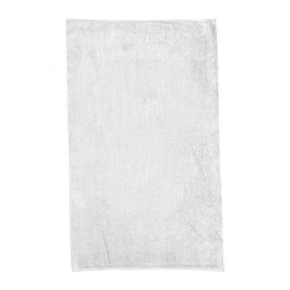 Custom Imprinted 35x60 - 14 lbs/dzn. Velour Beach Towel - Printed (White)