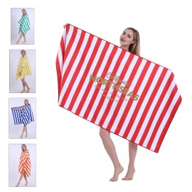 Basic Weight Cabana Stripe Beach Towel Logo Branded