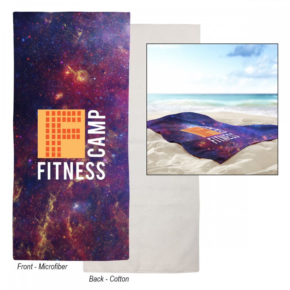 Custom Embroidered Dual-Sided Microfiber Beach Towel Custom Embroidered Dual-Sided Microfiber Beach Towel