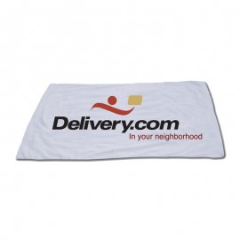 28x58 Velour Beach Towel Logo Branded