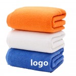 Logo Branded 400G Cotton White Bath Towels Blank Towels