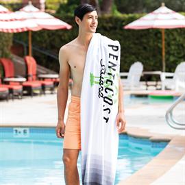 Designer Edge Velour Beach Towel Custom Printed