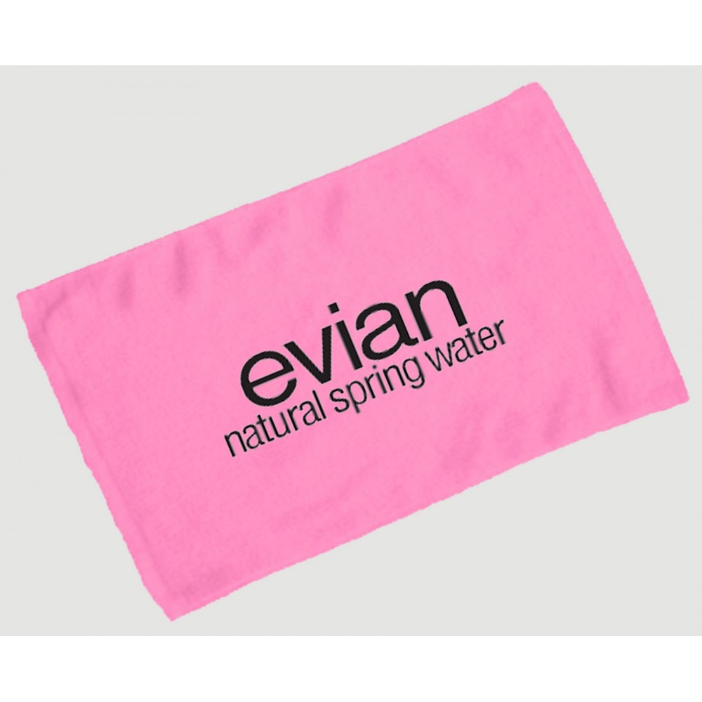 Fingertip Towel Hemmed 11x18 - Azalea Pink (Imprinted) Custom Printed Fingertip Towel Hemmed 11x18 - Azalea Pink (Imprinted) Custom Printed