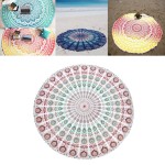 Full Color Printed Tassel Round Beach Towel Custom Printed