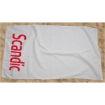 Custom Imprinted Terry Beach Towel White -- 1 Color Large Imprint-- 30"X60"