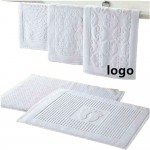 Anti Slippery Jacquard Pattern Cotton Floor Towels Logo Branded