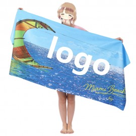 Sun Proof Water Absorbent Beach Towel Custom Imprinted