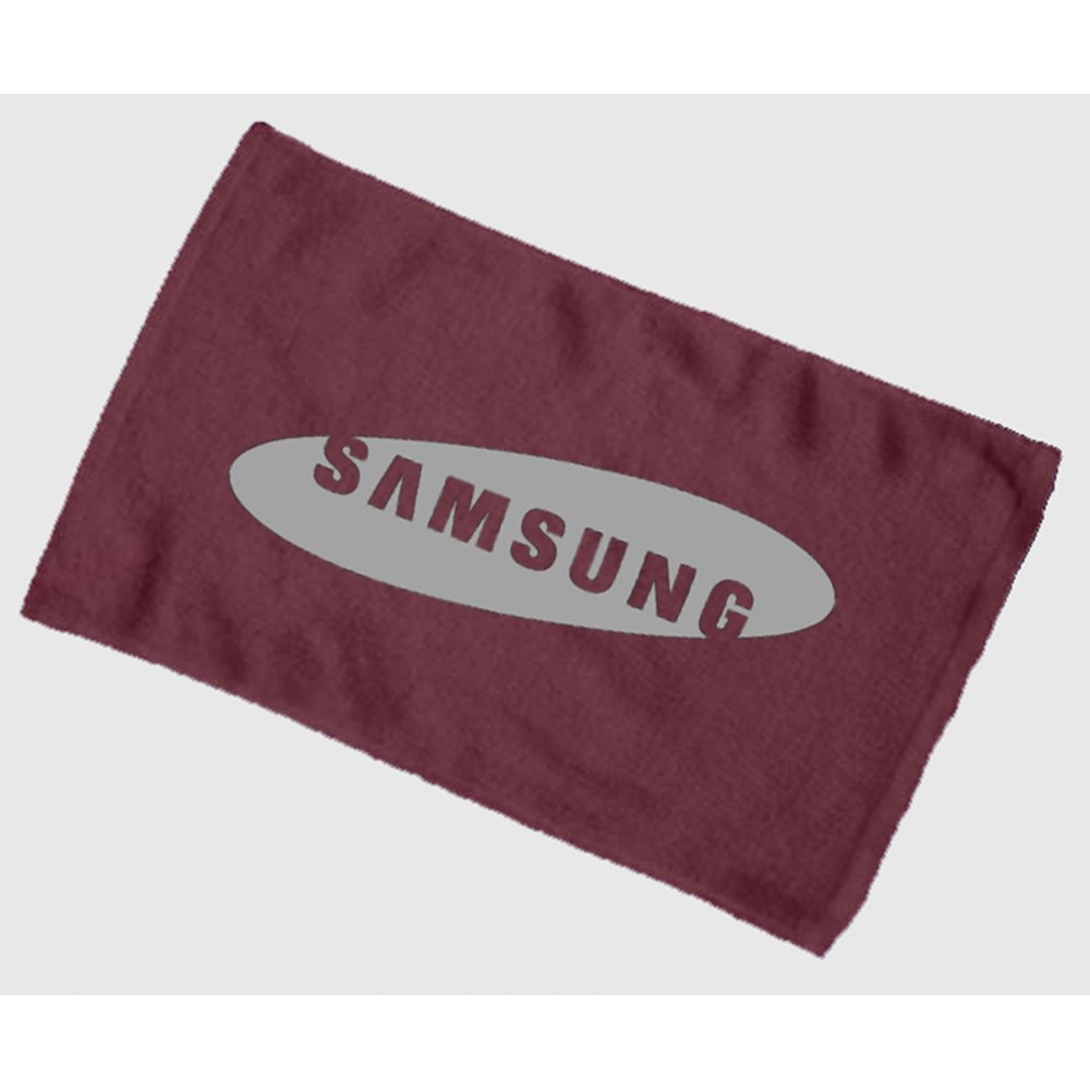 Budget Rally Terry Towel Hemmed 11x18 - Maroon (Imprinted) Custom Imprinted Budget Rally Terry Towel Hemmed 11x18 - Maroon (Imprinted) Custom Imprinted