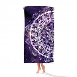 Quick-Dry Full Color Double-Faced Pile Beach Towel with Logo