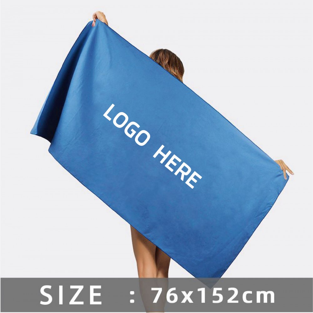 Full Color Beach Towel Logo Branded