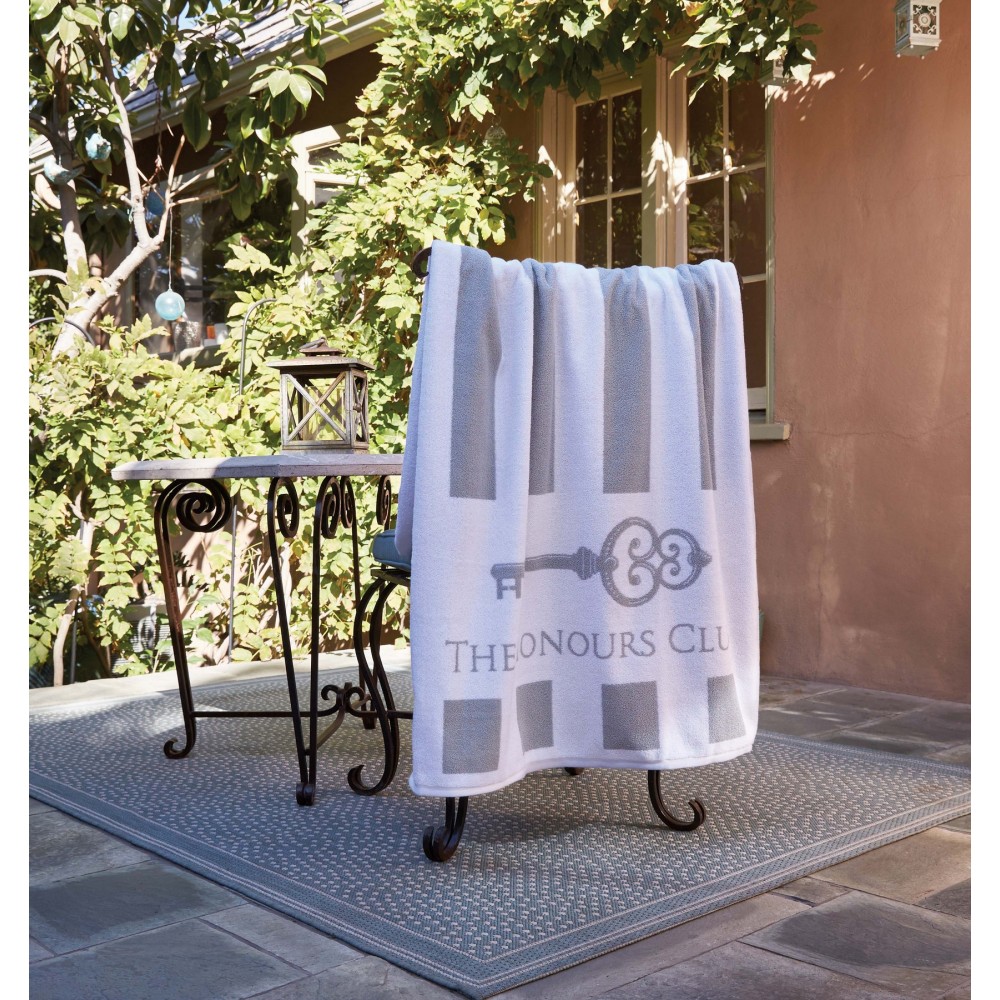 Logo Branded Custom Jacquard Woven Beach Towel Logo Branded Custom Jacquard Woven Beach Towel