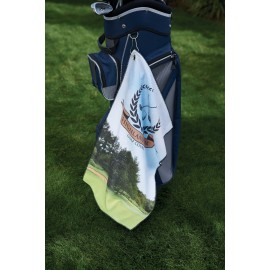 Custom Imprinted Microfiber Waffle Golf Towel (Pro Vision Sublimated)